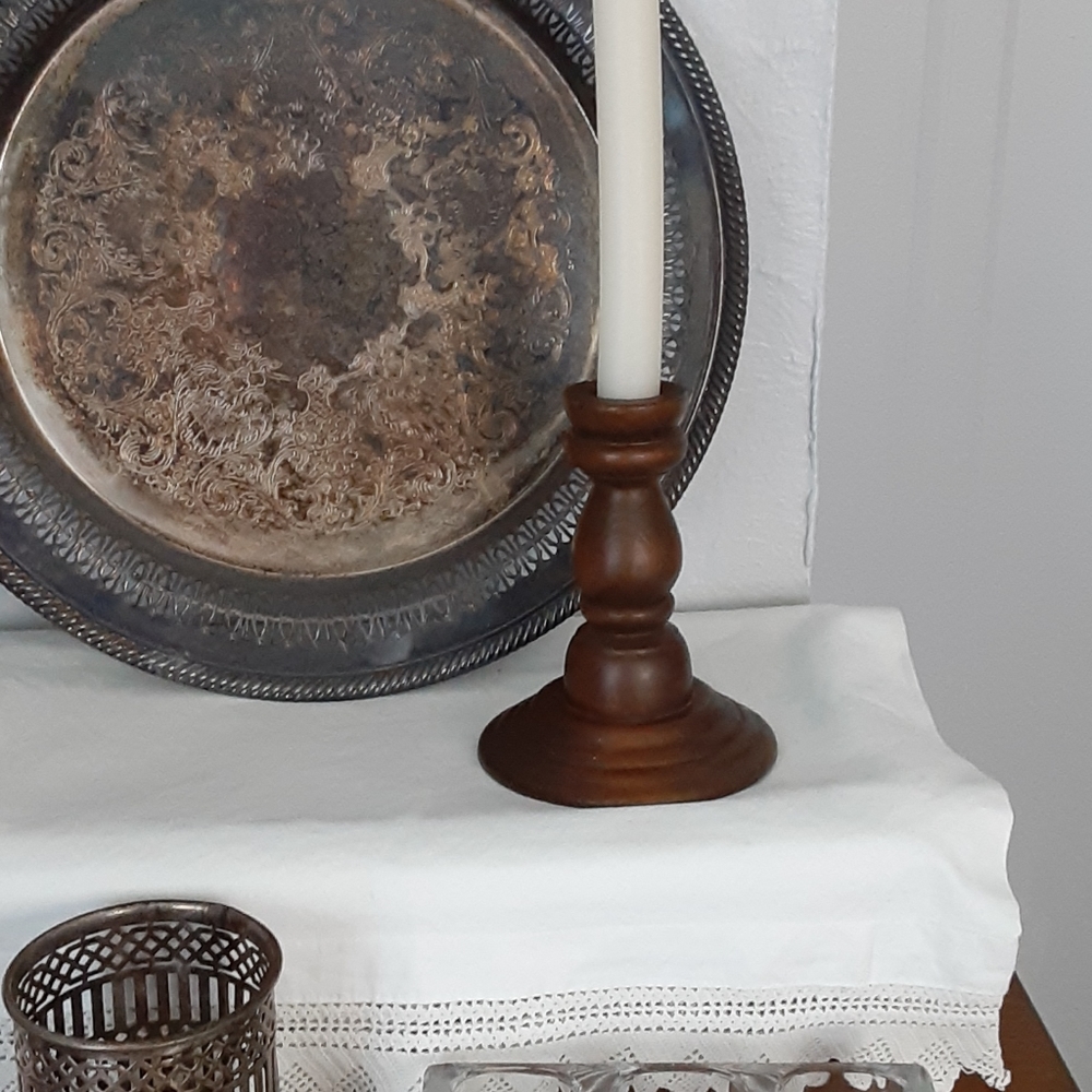 V1intage wooden candleholder - Picture 5 of 5